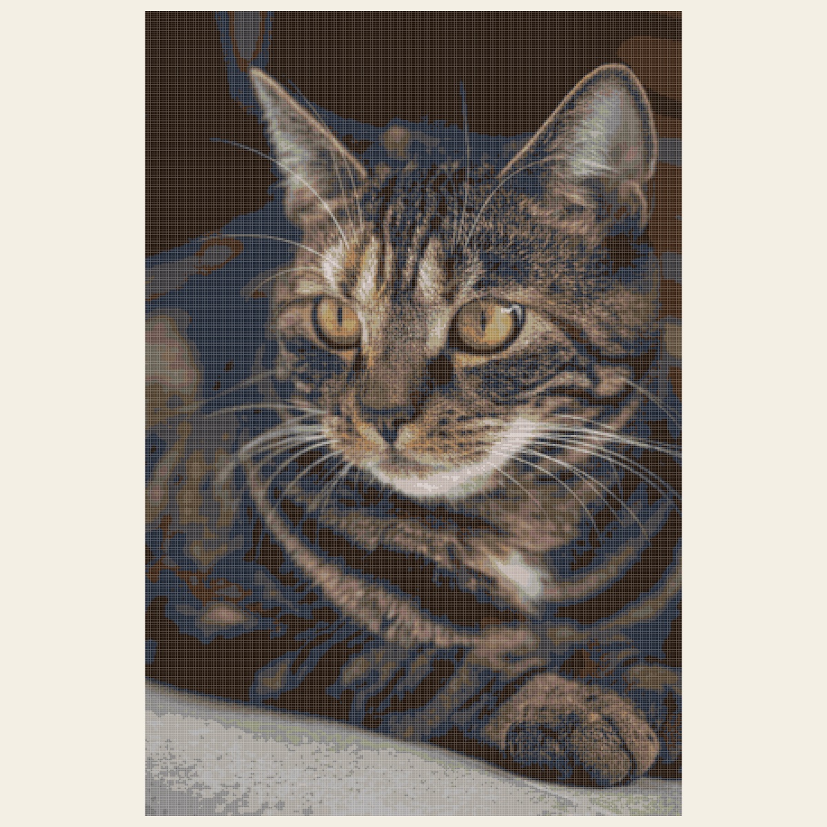Kreuzstich-Vorlage Cat nach KAVOWO