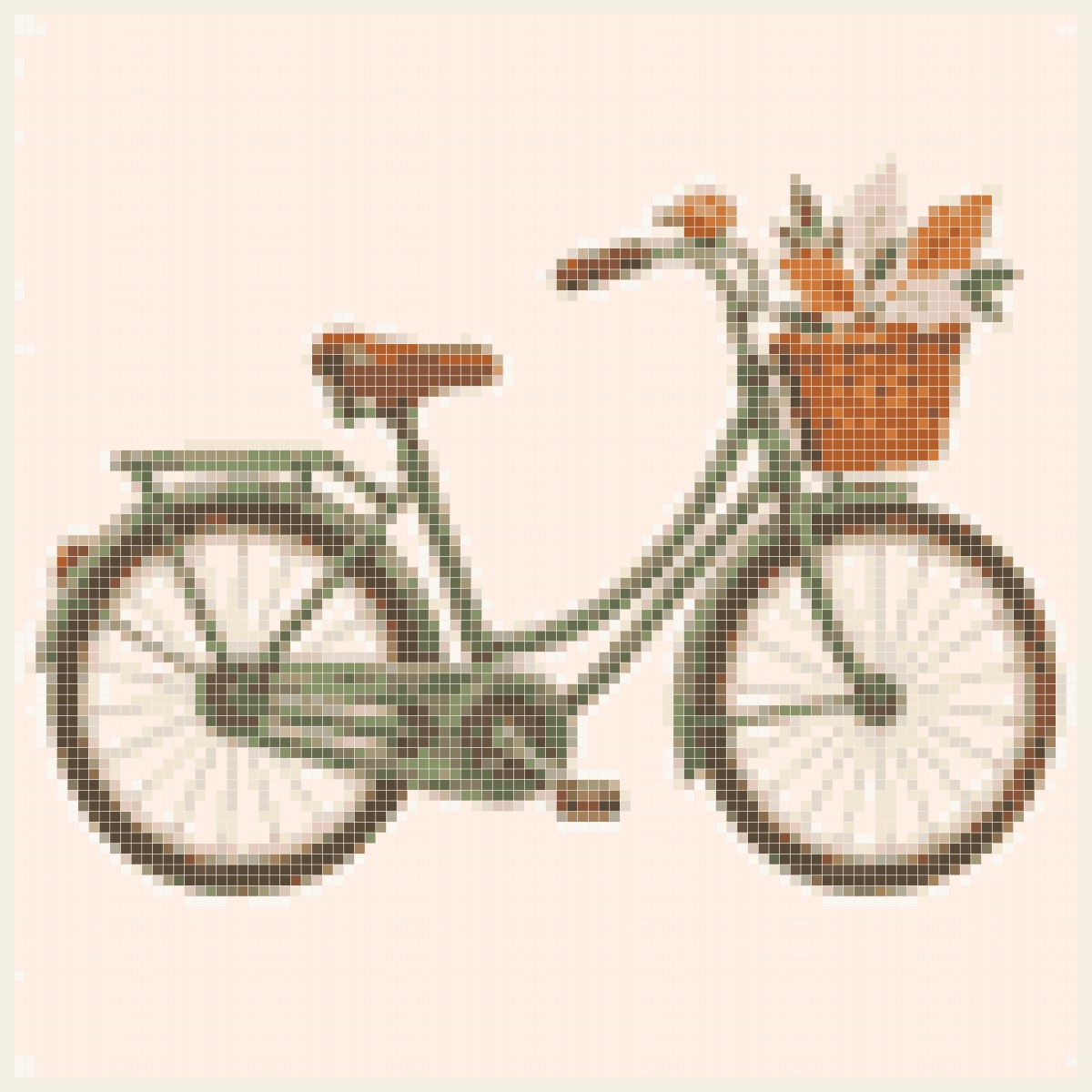 Kreuzstich-Vorlage Vintage Bike nach xstitchr.com