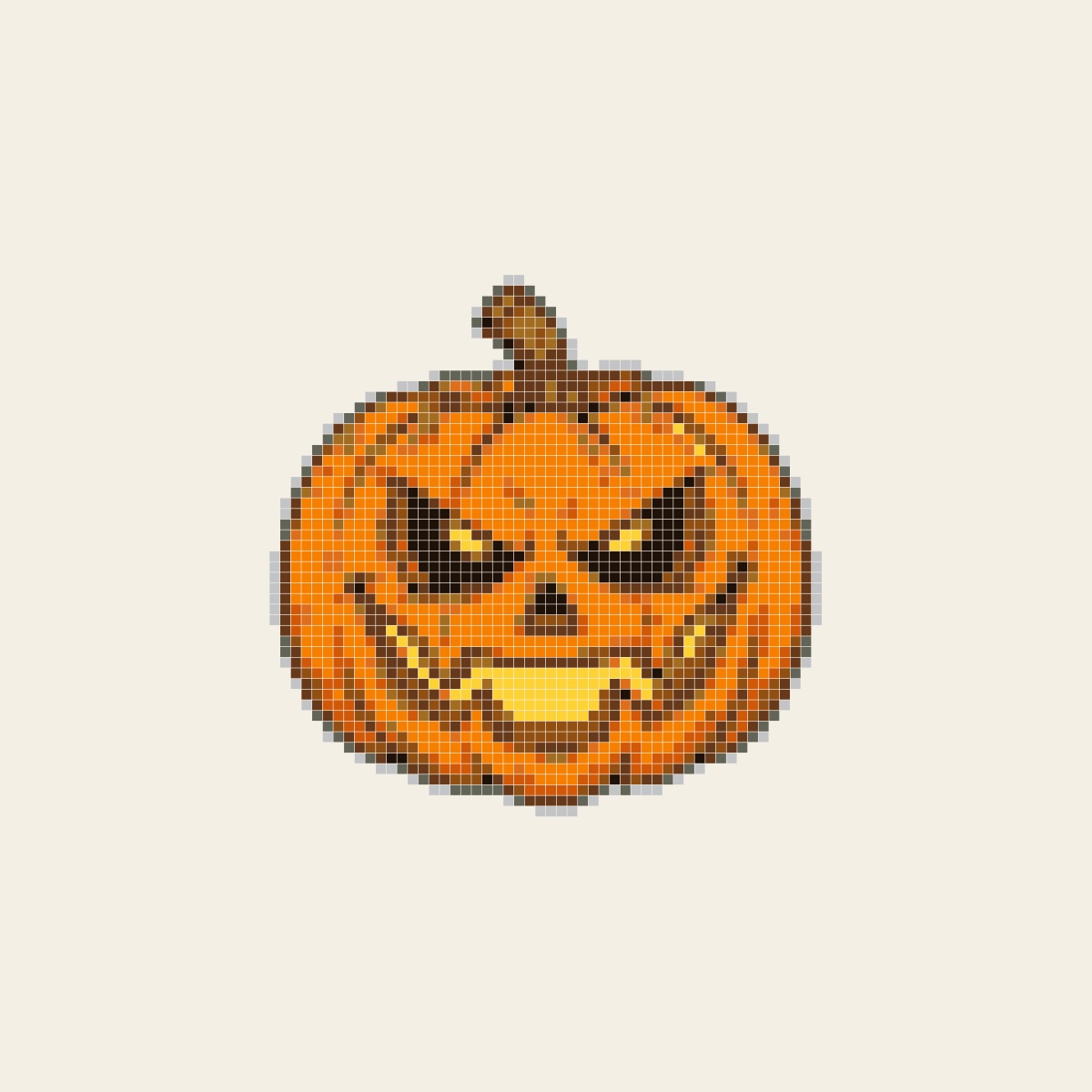 Kreuzstich-Vorlage Mad Halloween Pumpkin nach xstitchr.com