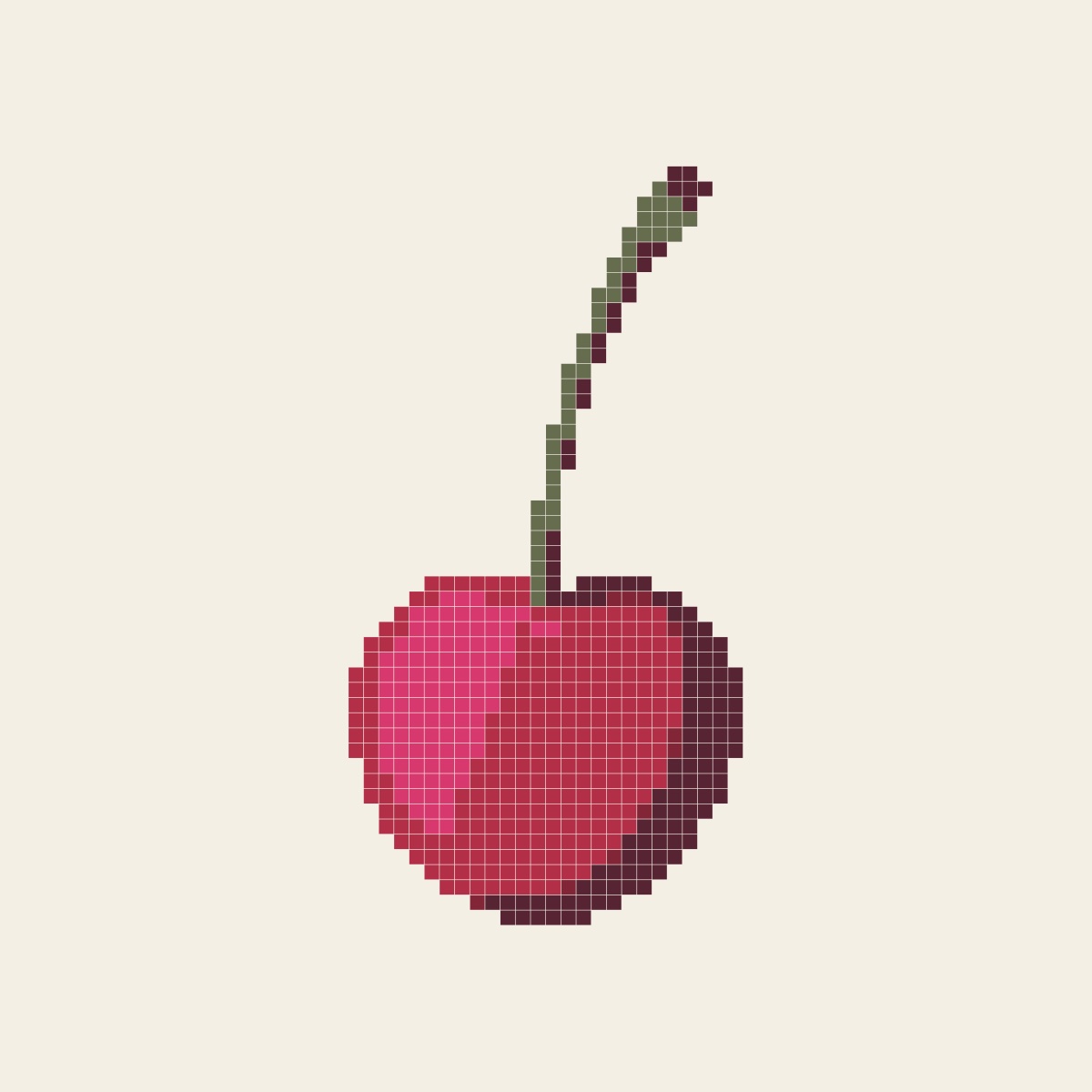 Kreuzstich-Vorlage Small Cherry nach Unknown