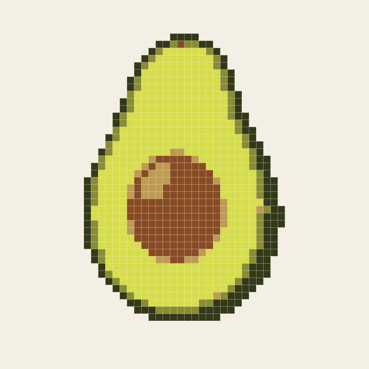 Kreuzstich-Vorlage Small Avocado nach Unknown
